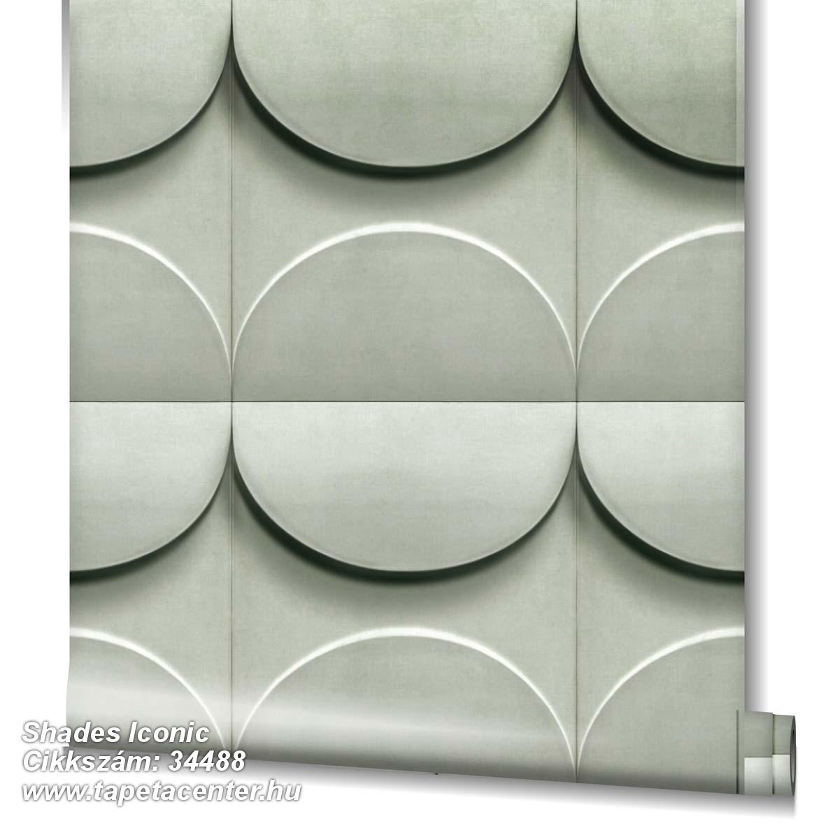 3d hatású,geometriai mintás,zöld,lemosható,vlies tapéta 